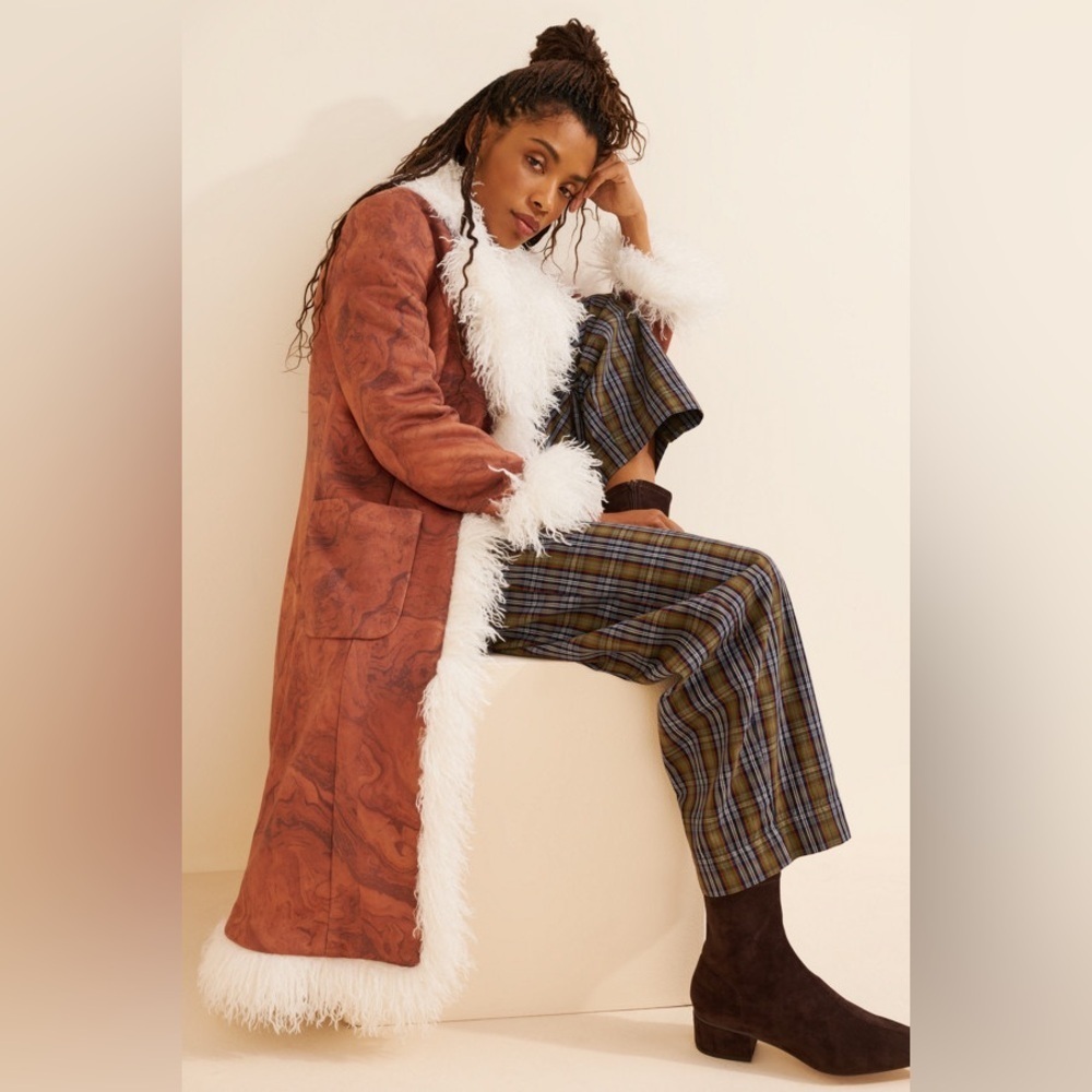 Anthropologie Hutch Size Small Women’s Fur Lined Coat